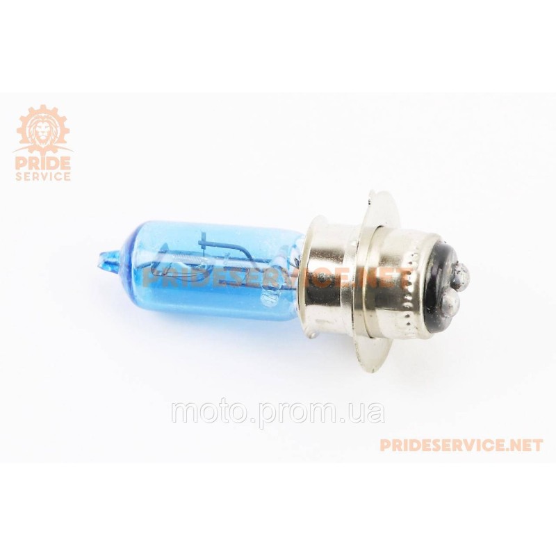 Лампа фари P15D-25-1 12V 18/18W синя