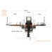 Коленвал + подшипники + шестерня 110cc-Active