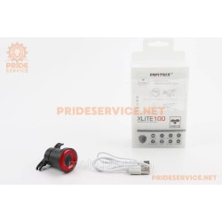 Ліхтар задній COB LED алюмінієвий, Li-ion 3.7 V 400 mAh заряджання від USB, датчик світла, АВТОматичний