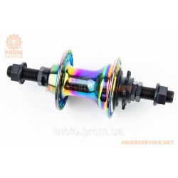 Втулка задня BMX алюмінієва 14Gx36H драйвер 9т, 4 пром-підшипники 6902 2RS, вісь 14мм, кріпл. гайка, хамелеон FB-B17RB