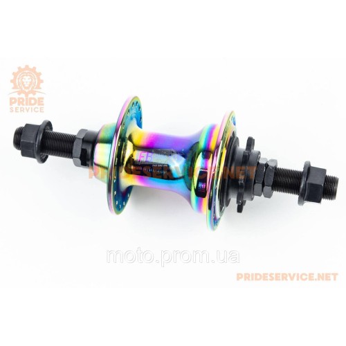 Втулка задня BMX алюмінієва 14Gx36H драйвер 9т, 4 пром-підшипники 6902 2RS, вісь 14мм, кріпл. гайка, хамелеон FB-B17RB