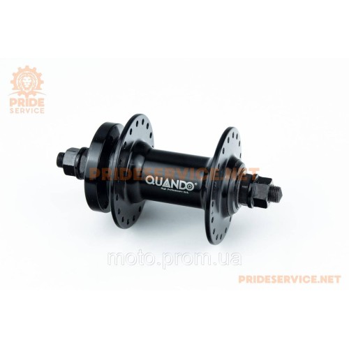 Втулка передняя MTB алюминиевая 14Gx36H, Disk-brake, крепл. гайка, чёрная KT-MD6F