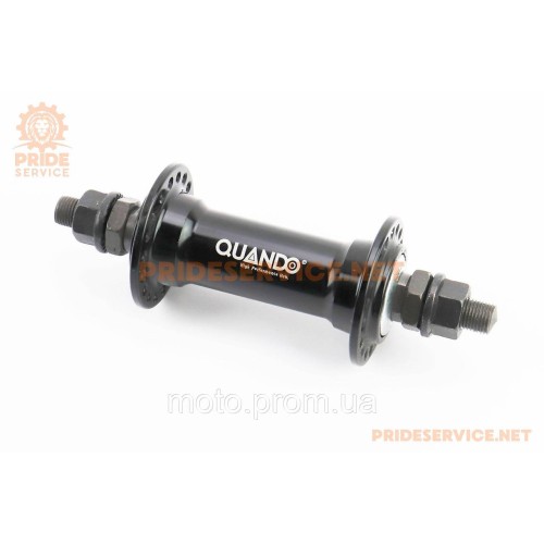 Втулка передня MTB алюмінієва 14Gx36H, V-brake, кріпл. гайка, чорна KT-A16F