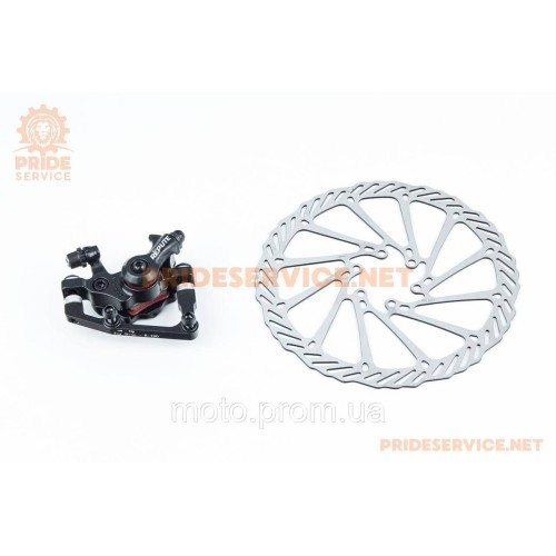 Тормоз Disk-brake задний (R180мм)+диск 180мм, крепл. 6 болтов, чёрный DSC-710/RPT006