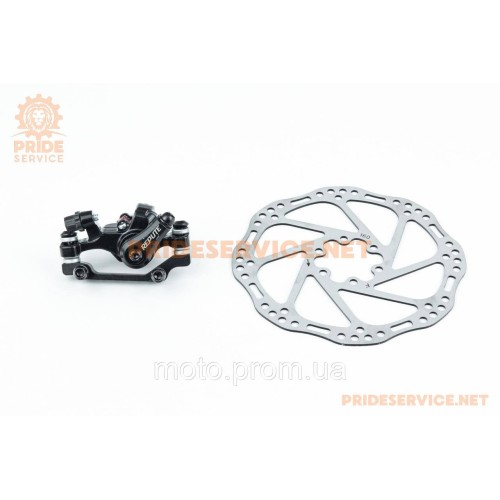 Тормоз Disk-brake передний (F160/R140мм)+диск 160мм, крепл. 6 болтов, чёрный DSC-310/RPT005