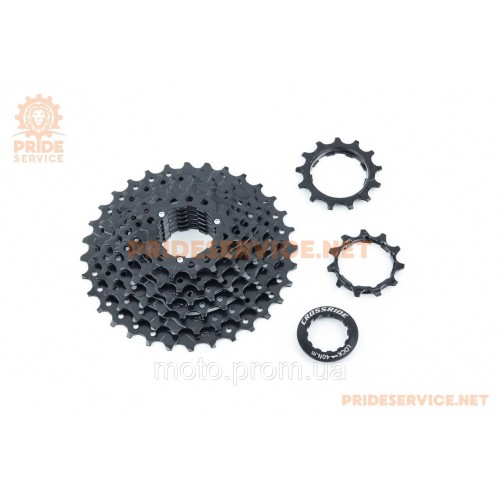 Кассета 8зв. 11.13.15.18.21.24.28.32Т, чёрная CROSSRIDE CS200