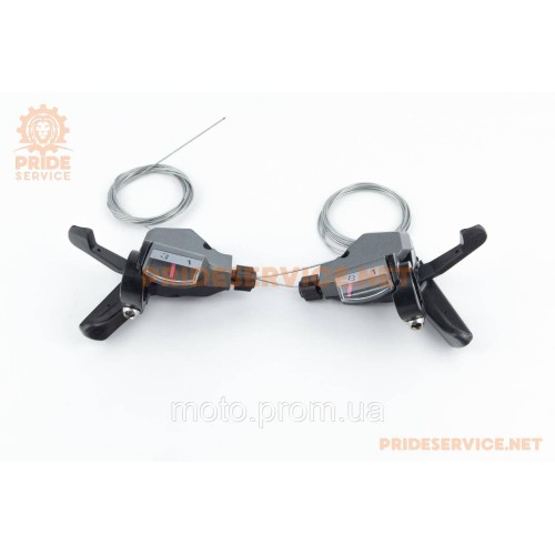 Перемикачі (манетка) 3x8 швидкості, сіро-чорні SL-KD-30