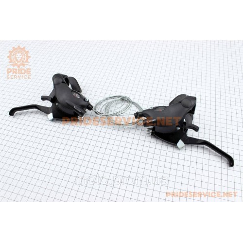 Переключатели (моноблок) 3x7 скоростей, чёрные 01-7R