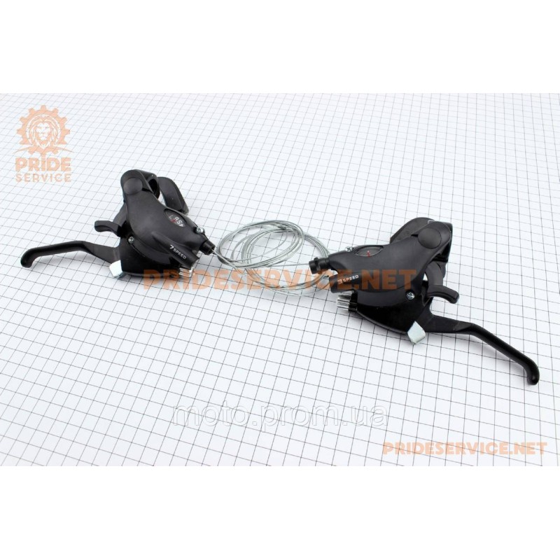 Переключатели (моноблок) 3x7 скоростей, чёрные 01-7R