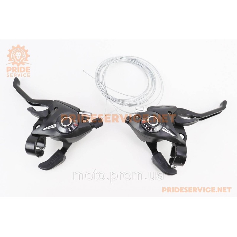 Переключатели (моноблок) 3x7 скоростей, чёрные SL-KD-80