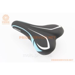 Сиденье MTB 240x140мм, чёрно-синее-белое BSK-901-В