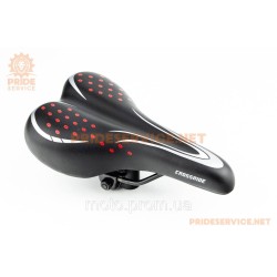 Сиденье MTB 265x150мм, чёрно-серо-красное CROSSRIDE BSK-143A