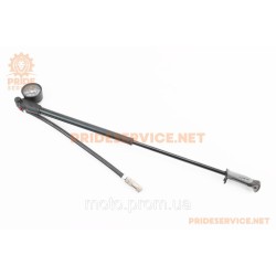 Насос алюмінієвий високого тиску 300 psi/20 bar з манометром, для повітряних амортизаторів і виделок, чорний 2728
