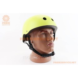 Шолом велосипедний підлітковий BMX M (54-57см), 11 вер. отворів, салатовий