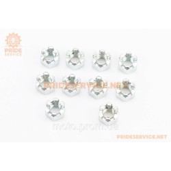 Гайка М8x1,25 корончаста 8 цб DIN935, к-кт 10шт Гайка М8x1,25 корончаста 8 цб DIN935, к-кт 10шт