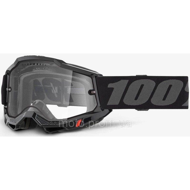 Окуляри 100% ACCURI 2 ENDURO MTB Goggle Black - Clear Lens Dual Clear Lens