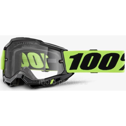 Окуляри 100% ACCURI 2 ENDURO MTB Goggle Neon Yellow - Clear Lens Dual Clear Lens