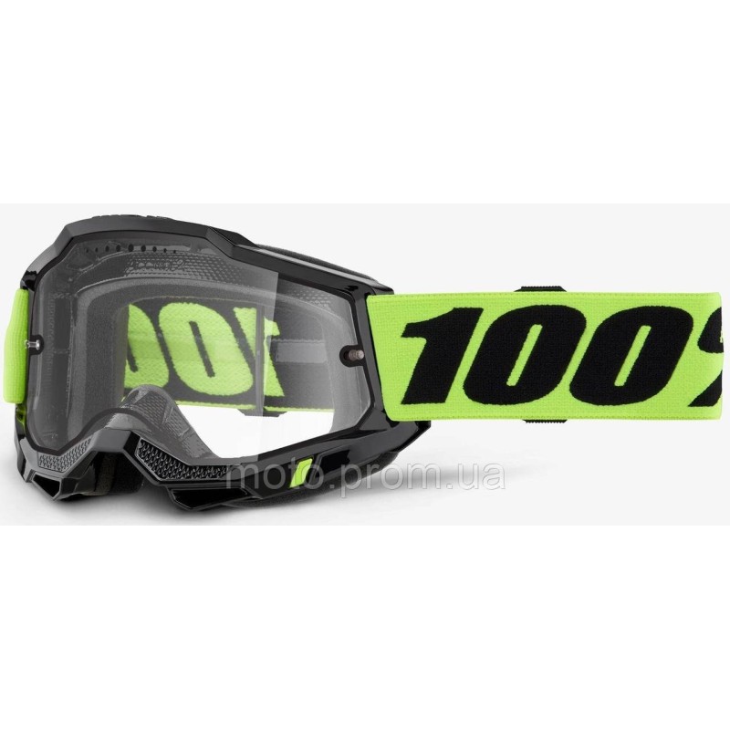 Окуляри 100% ACCURI 2 ENDURO MTB Goggle Neon Yellow - Clear Lens Dual Clear Lens