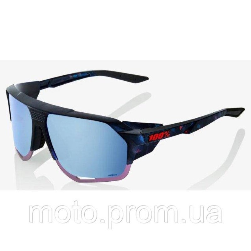 Окуляри Ride 100% NORVIK - Black Holographic - HiPER Blue Multilayer Mirror Lens Mirror Lens