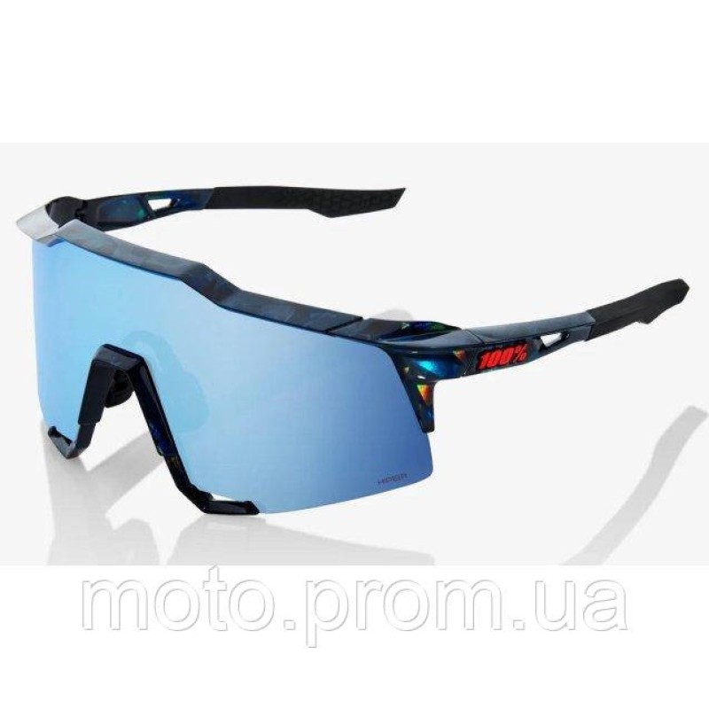 Окуляри Ride 100% SPEEDCRAFT - Black Holographic - HiPER Blue Multilayer Mirror Lens Mirror Lens
