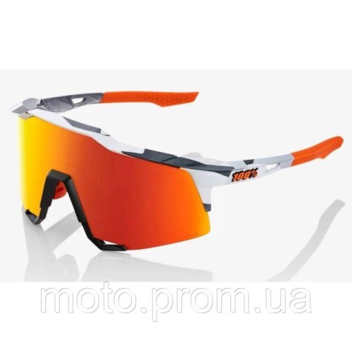Окуляри Ride 100% SpeedCraft - Soft Tact Grey Camo - HiPER Red Multilayer Mirror Lens Mirror Lens