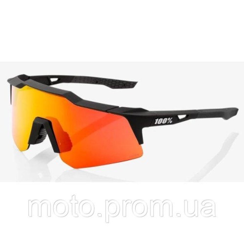 Окуляри Ride 100% SpeedCraft XS - Soft Tact Black - HiPER Red Multilayer Mirror Lens Mirror Lens