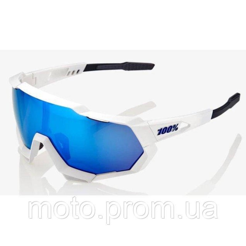 Окуляри Ride 100% SPEEDTRAP - Matte White - HiPER Blue Multilayer Mirror Lens Mirror Lens