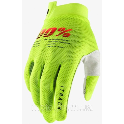 Перчатки Ride 100% iTRACK Glove [Fluo Yellow] M (9)