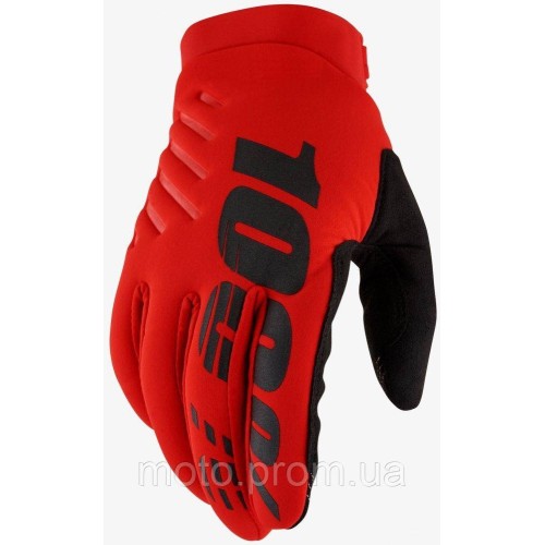 Зимові перчатки 100% BRISKER Glove [Red] L (10)
