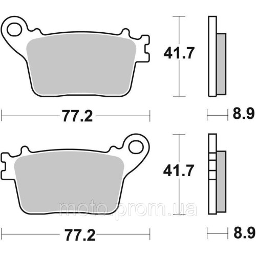 Гальмівні колодки Renthal RC-1 Rear Brake Pads Sintered
