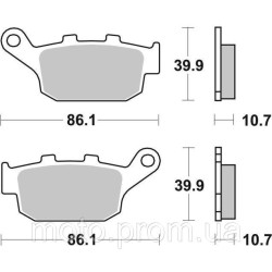 Гальмівні колодки SBS Racing Rear Brake Pads Carbon Tech