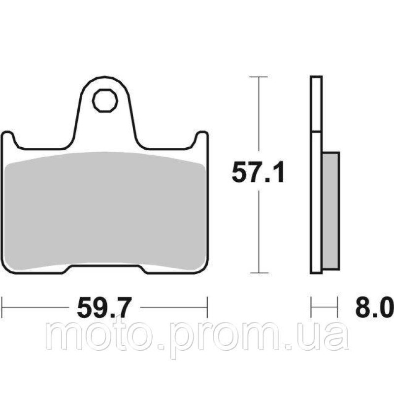 Гальмівні колодки SBS Racing Rear Brake Pads Carbon Tech