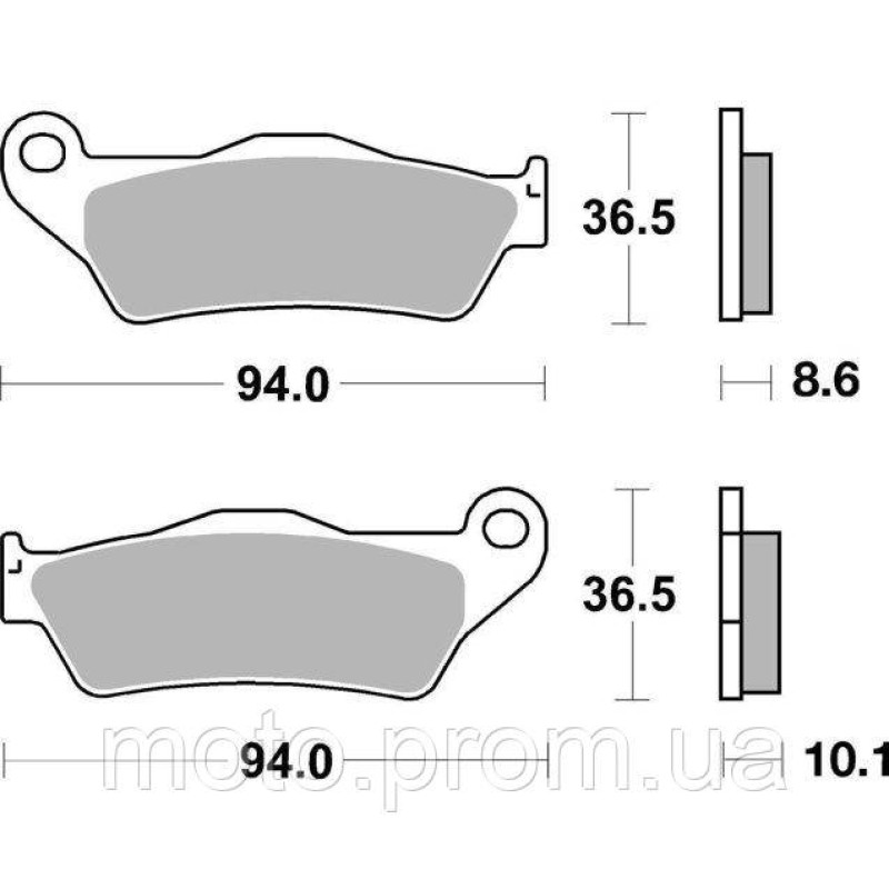 Гальмівні колодки SBS Racing Rear Brake Pads Carbon Tech