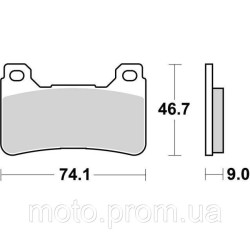 Гальмівні колодки SBS Road Racing Front Brake Pads Dual Carbon