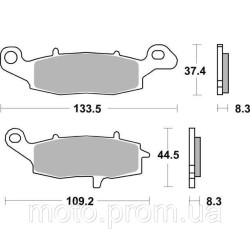 Гальмівні колодки SBS Track Days Front Brake Pads Sinter Гальмівні колодки SBS Track Days Front Brake Pads Sinter