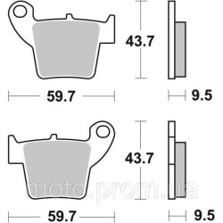 Гальмівні колодки SBS Racing Brake Pads EVO Sinter/Sinter