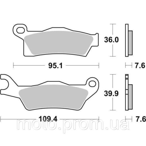 Гальмівні колодки SBS Racing Brake Pads EVO Sinter/Sinter