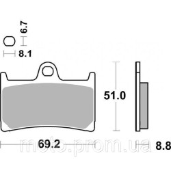 Гальмівні колодки SBS Maxi Sinter Brake Pads Sinter
