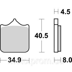 Гальмівні колодки SBS Performance Front Brake Pads EVO Sinter Гальмівні колодки SBS Performance Front Brake Pads EVO Sinter