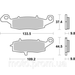 Гальмівні колодки SBS Performance Rear Brake Pads Sinter Гальмівні колодки SBS Performance Rear Brake Pads Sinter