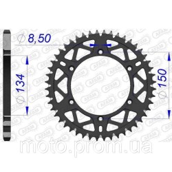 Зірка AFAM AL-Grooved Sprocket 520 - Kawasaki [Gun Metal] 49z