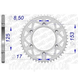 Зірка AFAM Aluminium Sprocket 520 - Honda [Silver] 52z