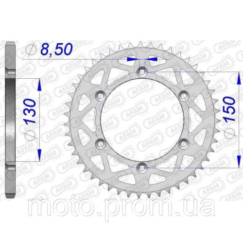 Зірка AFAM Aluminium Sprocket 520 - Yamaha [Silver] 48z