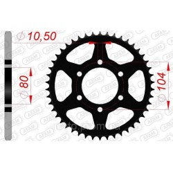 Зірка AFAM Steel Sprocket 520 [Black] 43z