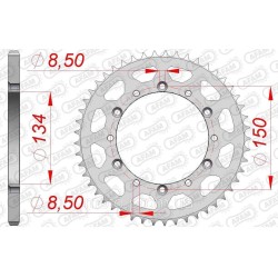Зірка AFAM Steel Sprocket 520 [Silver] 50z