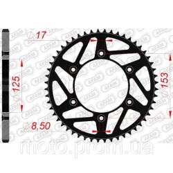 Зірка AFAM Steel-K Sprocket 520 - Honda [Black] 50z