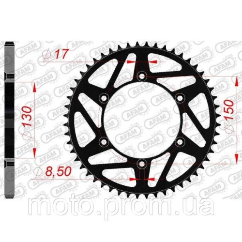 Зірка AFAM Steel-K Sprocket 520 - Yamaha [Black] 48z