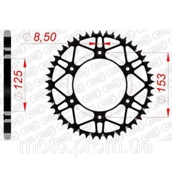 Зірка AFAM Steel-SLK Sprocket 520 - Honda [Black] 51z