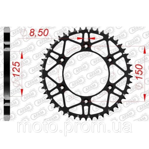 Зірка AFAM Steel-SLK Sprocket 520 - KTM [Black] 52z