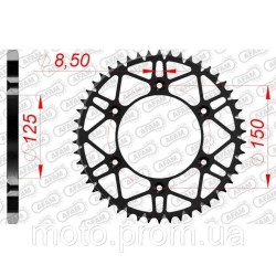 Зірка AFAM Steel-SLK Sprocket 520 - KTM [Black] 53z